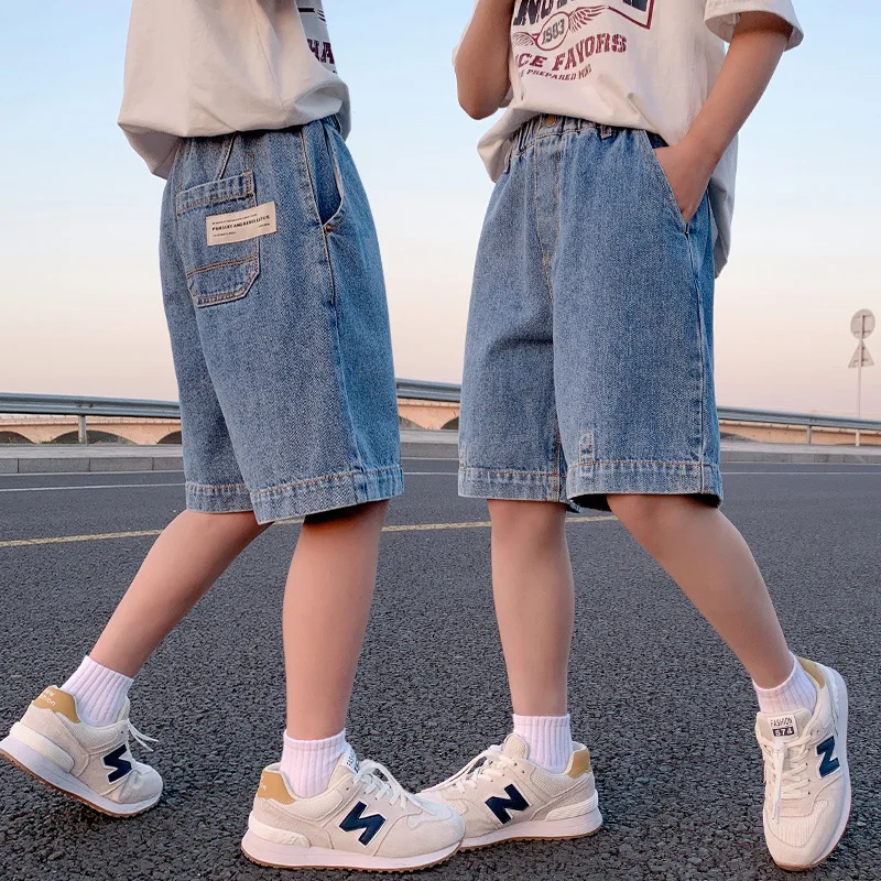 Boys Summer Shorts New Casual Solid Color Cotton Thin Denim Fabric Children Short Jeans Clothing for Kids 4 5 7 9 11 13 14 Years
Boys Summer Shorts New Casual Solid Color Cotton Thin Denim Fabric Children Short Jeans Clothing for Kids 4 5 7 9 11 13 14 Years