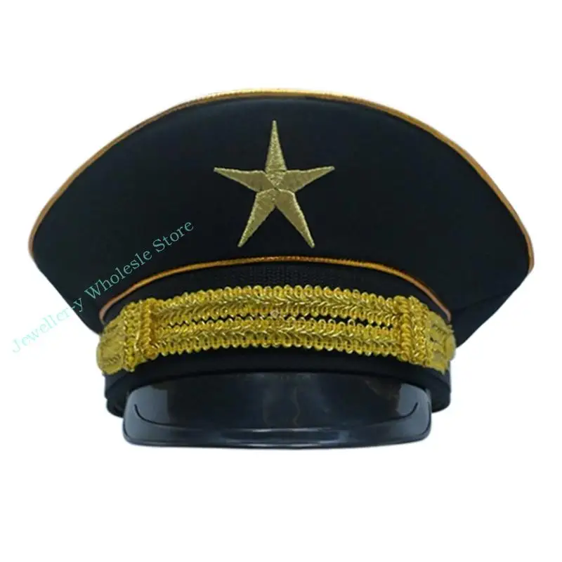 R7UF Traditional Officer Hat Comfortable Costume Hat Breathable Inner For Adults
R7UF Traditional Officer Hat Comfortable Costume Hat Breathable Inner For Adults