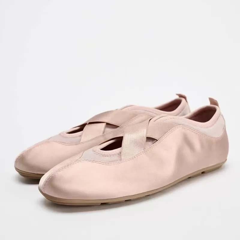 2026 женские розовые атласные балетки на плоской подошве с перекрестными ремешками, элегантные повседневные туфли с круглым носком Q-580
2026 женские розовые атласные балетки на плоской подошве с перекрестными ремешками, элегантные повседневные туфли с круглым носком Q-580