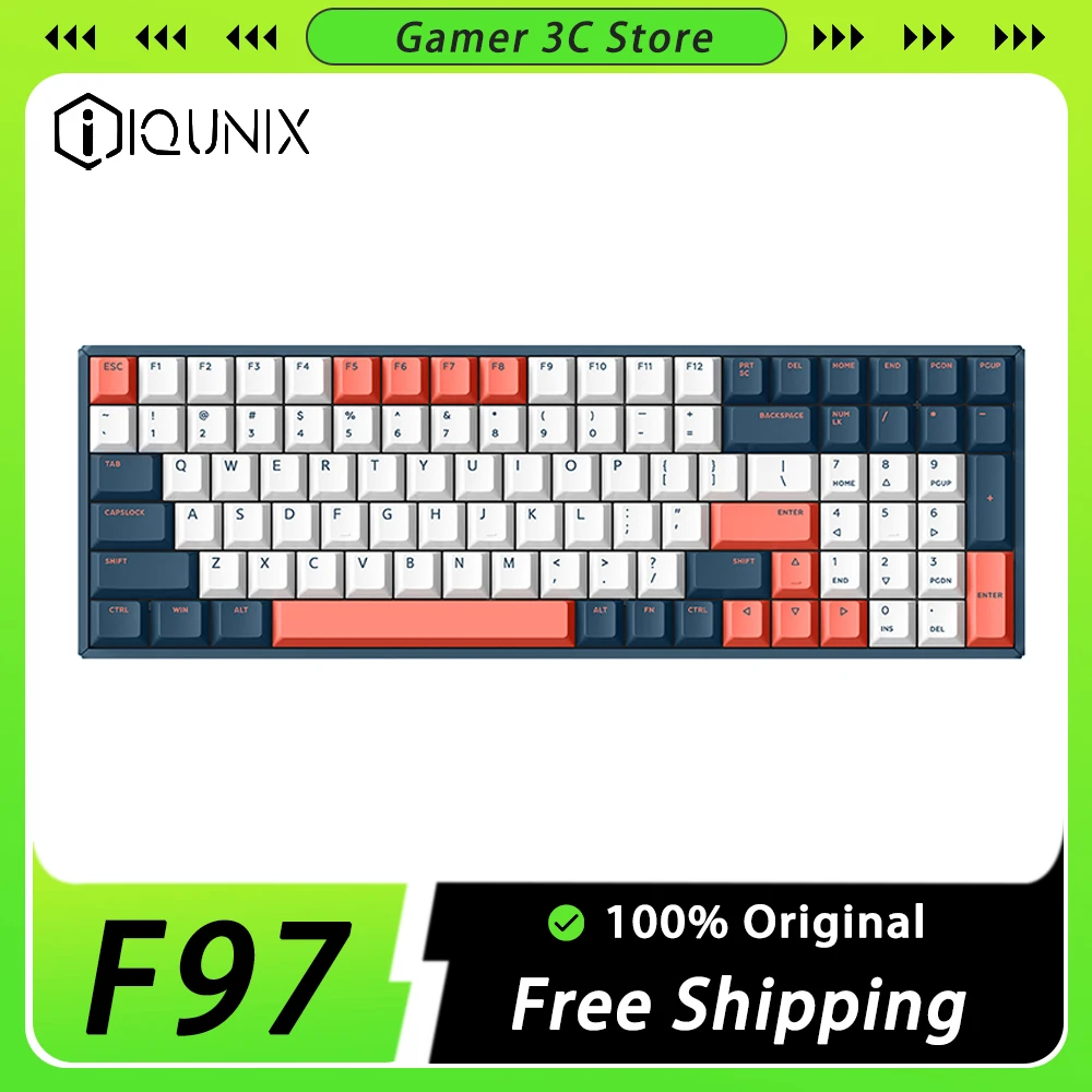 IQUNIX F97 Mechanical Keyboard Three Mode Aluminum Kits RGB Wireless Gaming Keyboard Hot Swap 100 Keys Pc Gamer Mac Gifts Office
IQUNIX F97 Mechanical Keyboard Three Mode Aluminum Kits RGB Wireless Gaming Keyboard Hot Swap 100 Keys Pc Gamer Mac Gifts Office