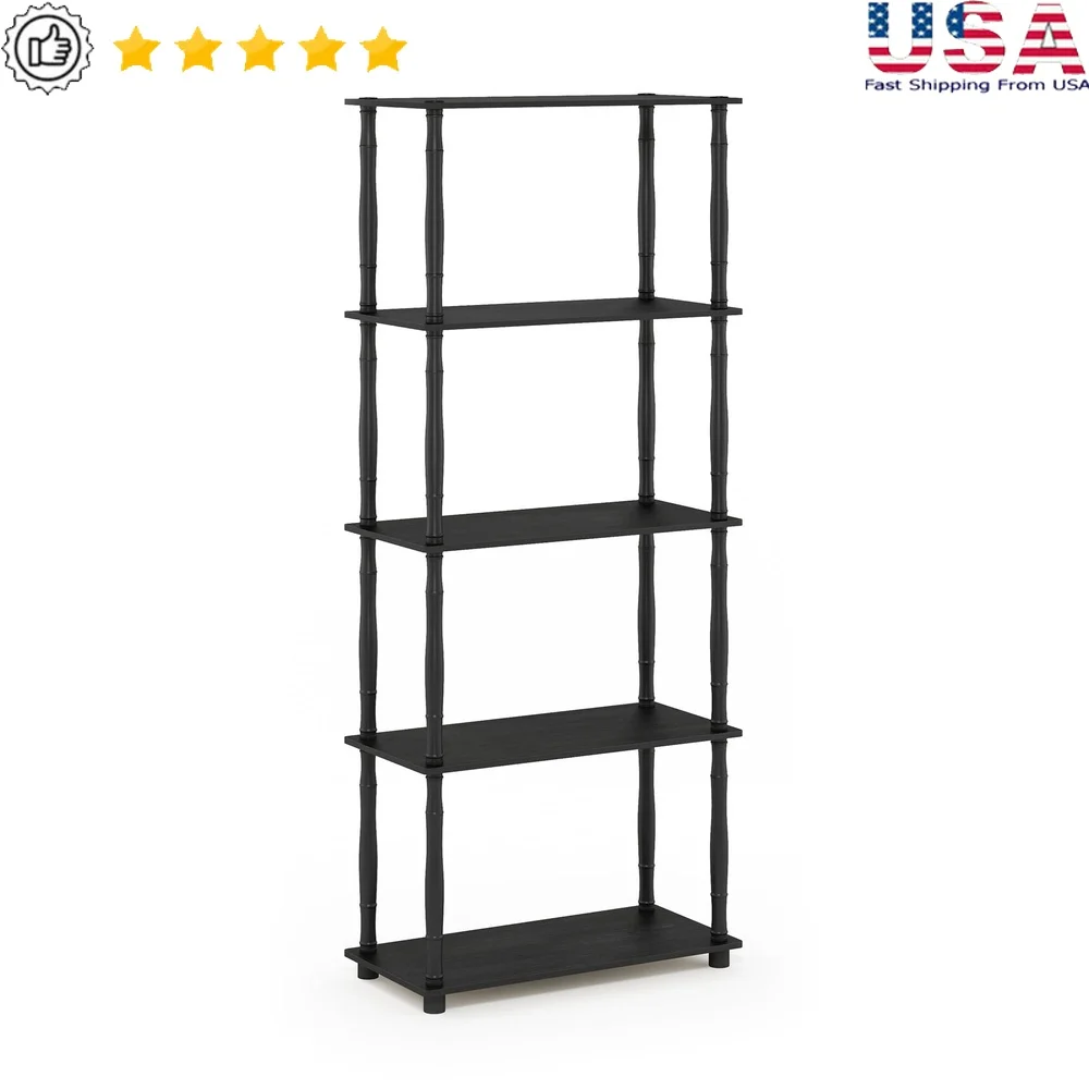 5-Shelf Storage Shelf Adjustable Open Design Freestanding Indoor Furniture Easy Assembly Durable Composite Wood Plastic Tubes 
5-Shelf Storage Shelf Adjustable Open Design Freestanding Indoor Furniture Easy Assembly Durable Composite Wood Plastic Tubes