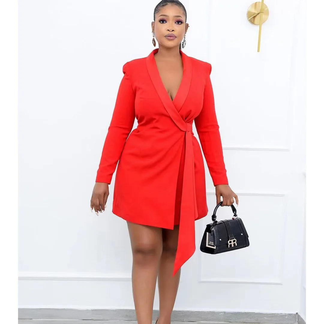 D3066 2026 Autumn New Elegant Commuting Office Slim Fit Tie-waist Suit Dress Plus Size Dress Wedding Dress Bandage Y2k、 Luxury
D3066 2026 Autumn New Elegant Commuting Office Slim Fit Tie-waist Suit Dress Plus Size Dress Wedding Dress Bandage Y2k、 Luxury
