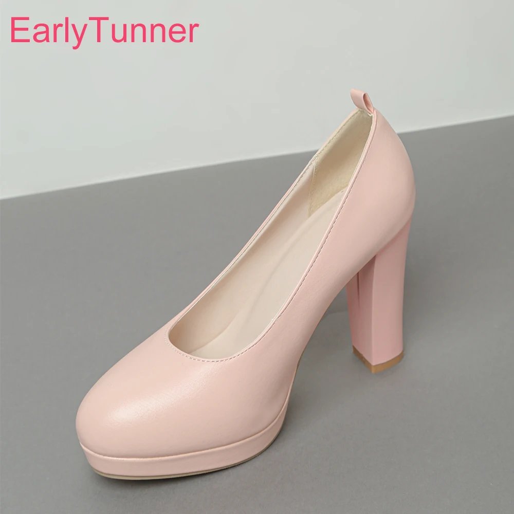 Spring New Mature Pink White Women Pumps Platform Round Toe High Heels Office Lady Dress Shoes Plus Big Size 10 43
Spring New Mature Pink White Women Pumps Platform Round Toe High Heels Office Lady Dress Shoes Plus Big Size 10 43