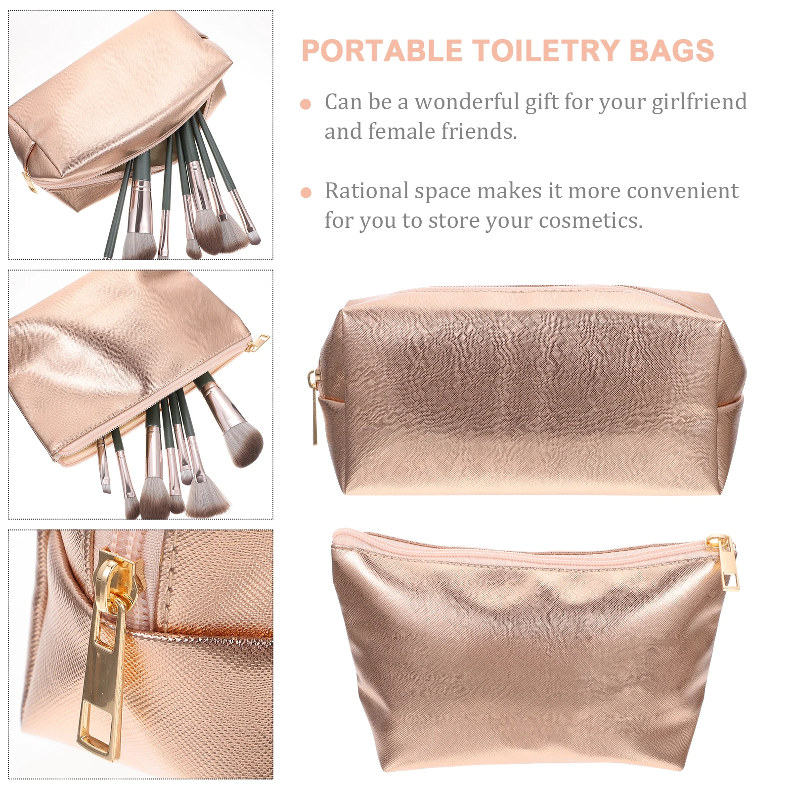 2pcs Makeup Bags Travel Toiletry PU Rose Gold Portable Makeup Storage Bags Cosmetics Storage Pouch For Women
2pcs Makeup Bags Travel Toiletry PU Rose Gold Portable Makeup Storage Bags Cosmetics Storage Pouch For Women
