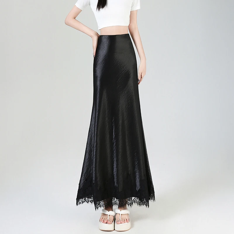 New Fashion Solid Satin Long Skirts Women High Waist Elastic Silky Skirts 2025 Elegant Ladies Casual Streetwear Mermaid Skirts
New Fashion Solid Satin Long Skirts Women High Waist Elastic Silky Skirts 2025 Elegant Ladies Casual Streetwear Mermaid Skirts