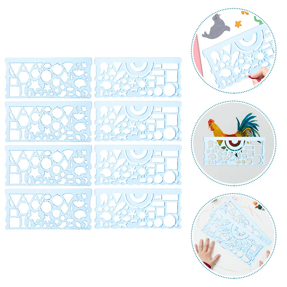 6pcs Multifunctional Drawing Ruler Set 20CM Student Geometry Rulers Plastic Stencils Spiral Templates PP Material School Office
6pcs Multifunctional Drawing Ruler Set 20CM Student Geometry Rulers Plastic Stencils Spiral Templates PP Material School Office