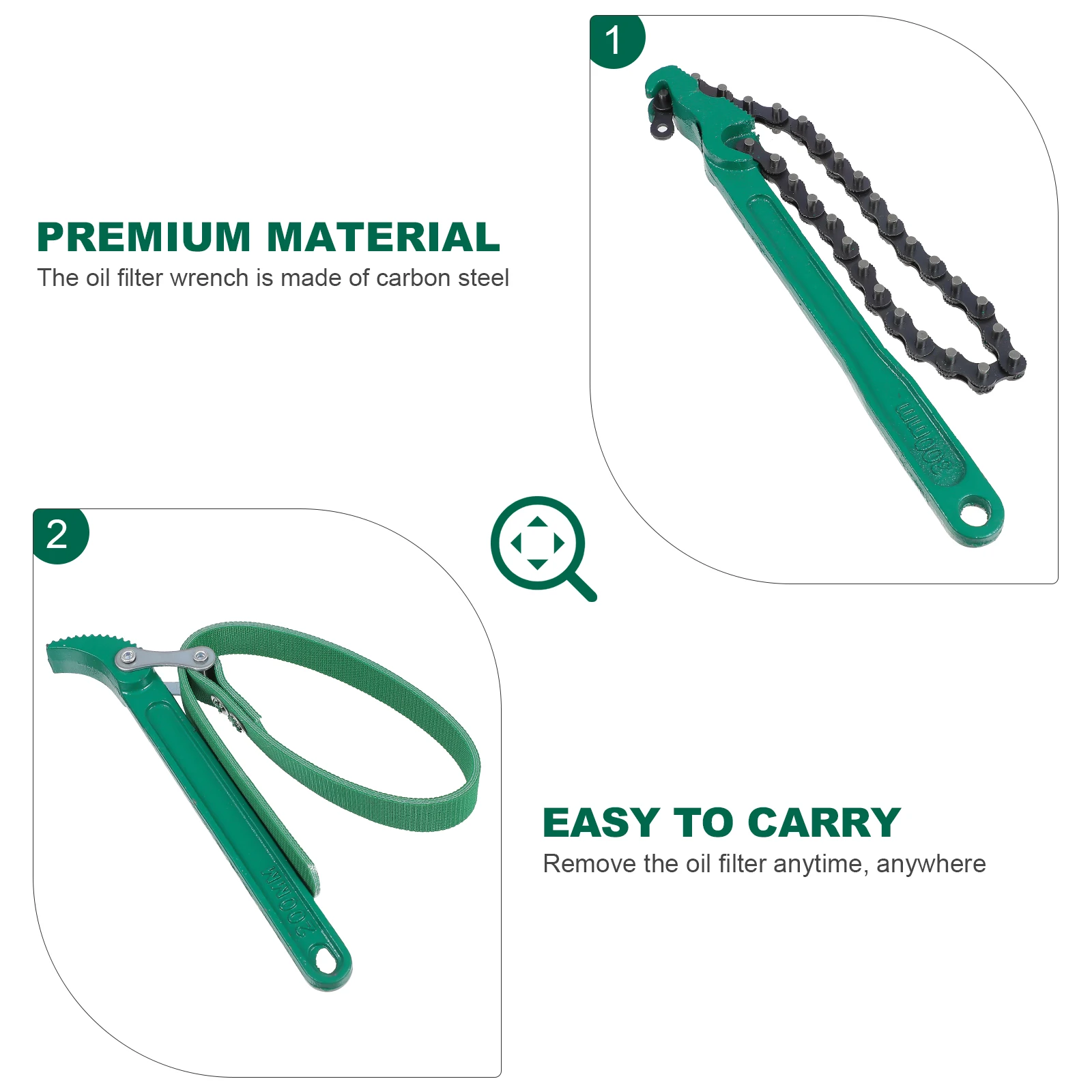 2 Pcs Wrench Tool Oil Filter Removal Spanner Chain Type Adjustable Element Wrenches
2 Pcs Wrench Tool Oil Filter Removal Spanner Chain Type Adjustable Element Wrenches