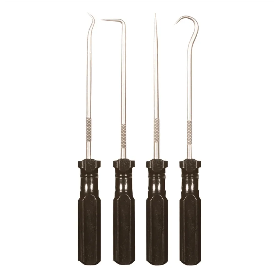 4-Piece Individual Hook and Pick Set for Precision Automotive Repair and Electronics Maintenance Black with Ergonomic Non-Slip
4-Piece Individual Hook and Pick Set for Precision Automotive Repair and Electronics Maintenance Black with Ergonomic Non-Slip