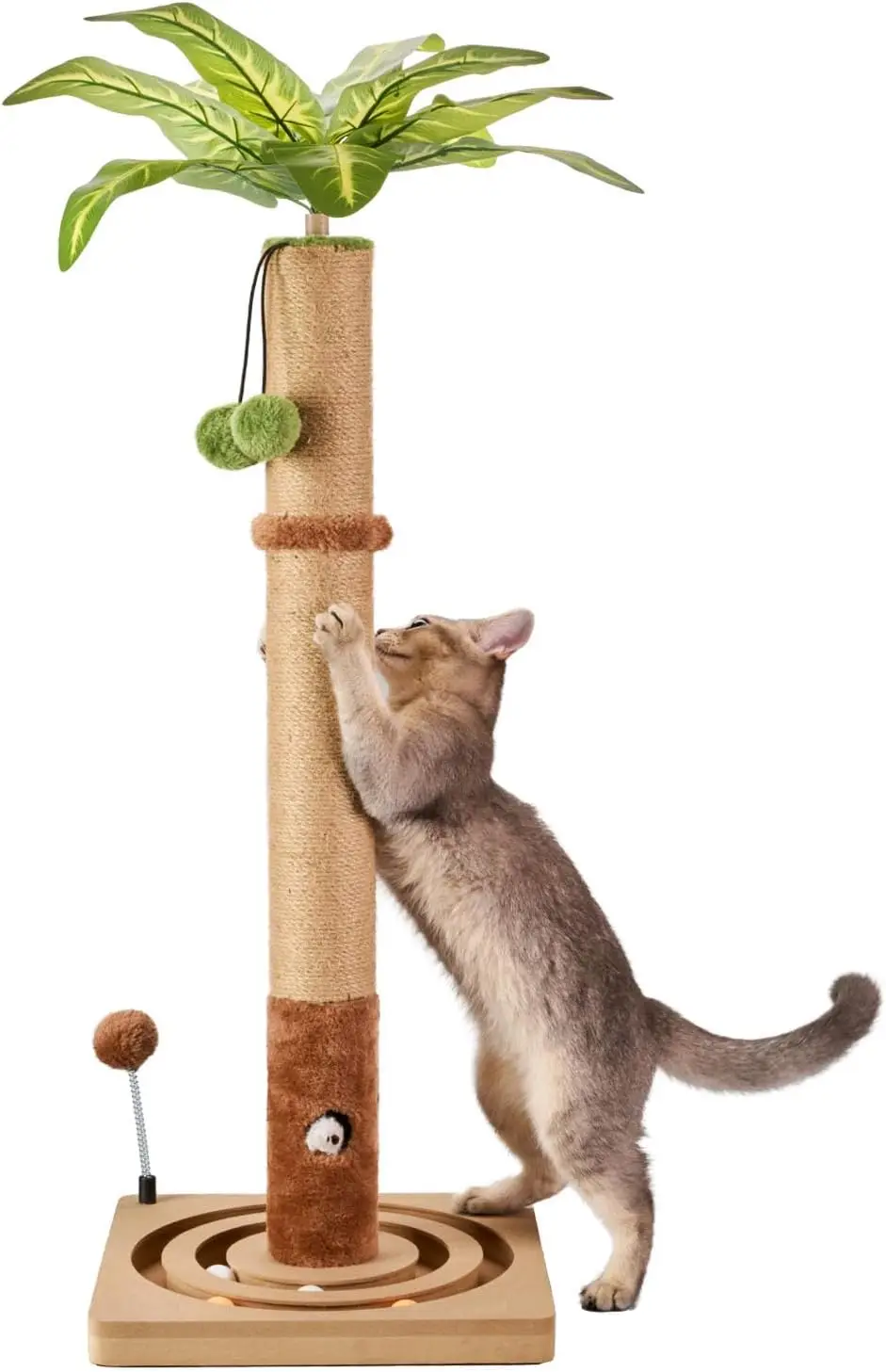 35in Tall Cat Scratching Post Sturdy and Premium Scratch Posts with Hanging Ball and Ball Track Cute Cat Tree for Indoor Cats
35in Tall Cat Scratching Post Sturdy and Premium Scratch Posts with Hanging Ball and Ball Track Cute Cat Tree for Indoor Cats