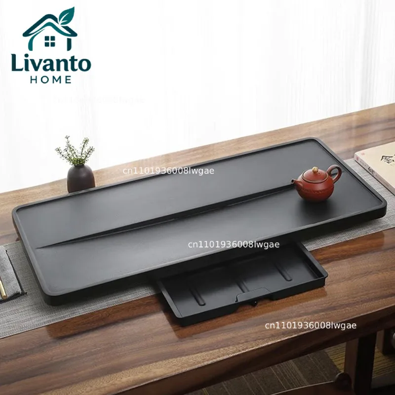 Tableware Black Tea Tray Living Room Rectangle Long Kitchen Chinese Valet Stone Pot Tea Tray Luxury Bandejas Home Decorationgs
Tableware Black Tea Tray Living Room Rectangle Long Kitchen Chinese Valet Stone Pot Tea Tray Luxury Bandejas Home Decorationgs