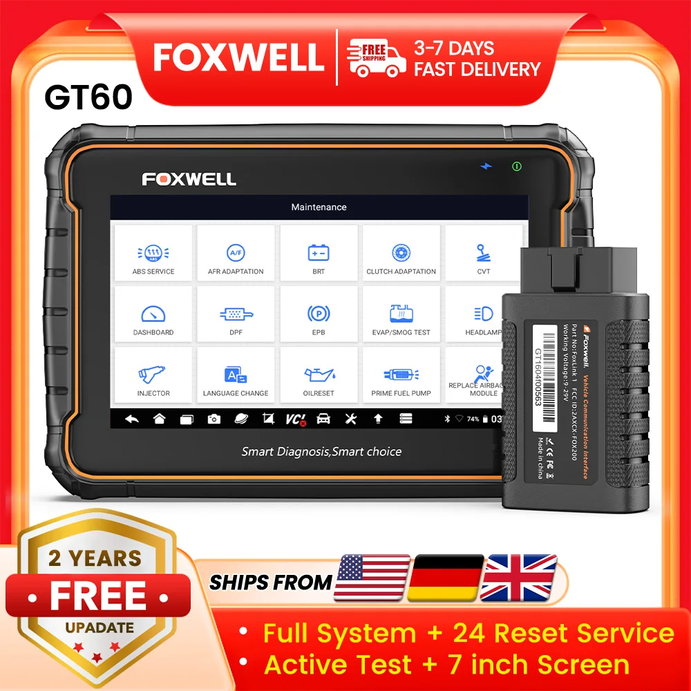 Foxwell GT60 OBD2 Автомобильный сканер Беретный тест Все системы Считыватель автомобильных кодов EPB A/F 24 Сброс ODB2 Инструмент диагностического сканирования автомобиля
Foxwell GT60 OBD2 Автомобильный сканер Беретный тест Все системы Считыватель автомобильных кодов EPB A/F 24 Сброс ODB2 Инструмент диагностического сканирования автомобиля