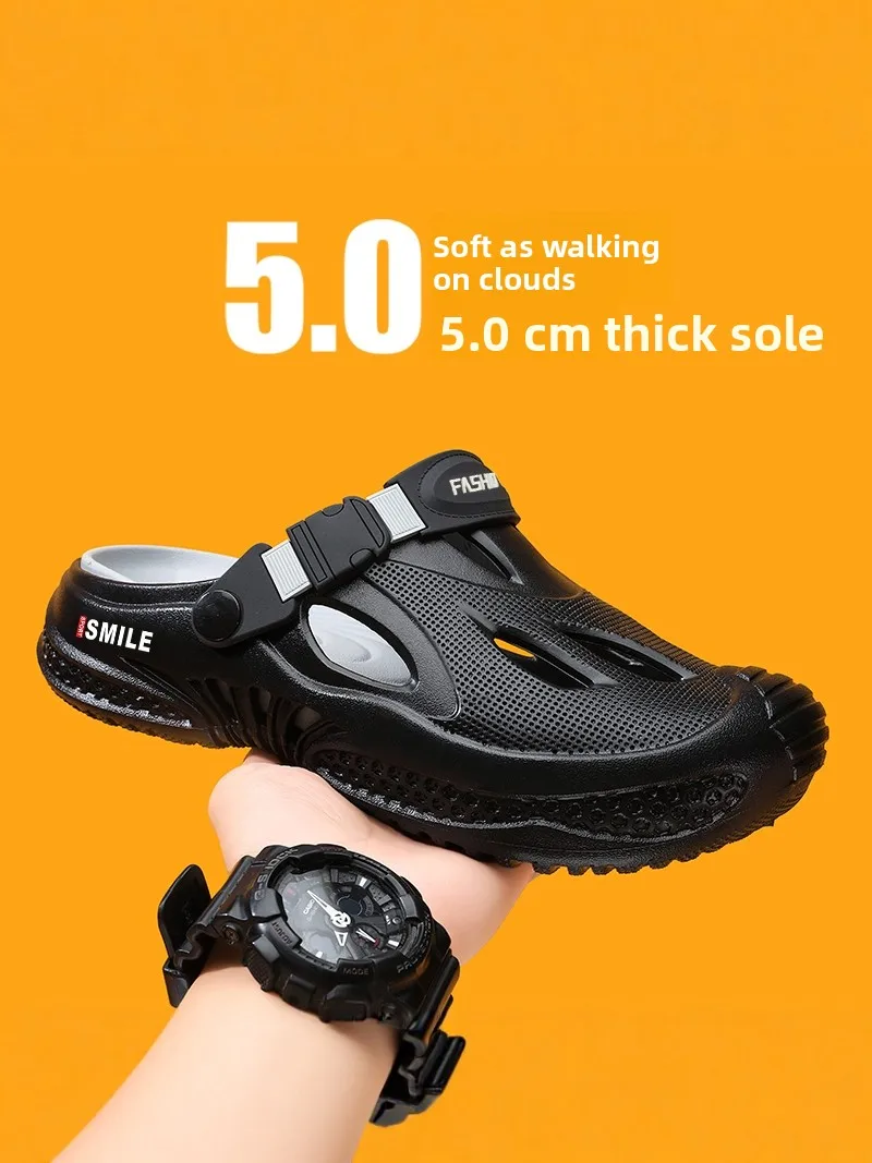 Men's Summer Outdoor Wear Anti-Slip Soft Bottom Wear-Resistant Toe Cover Slippers Driving Two-Way Outdoor Sports Beach Sandals
Men's Summer Outdoor Wear Anti-Slip Soft Bottom Wear-Resistant Toe Cover Slippers Driving Two-Way Outdoor Sports Beach Sandals