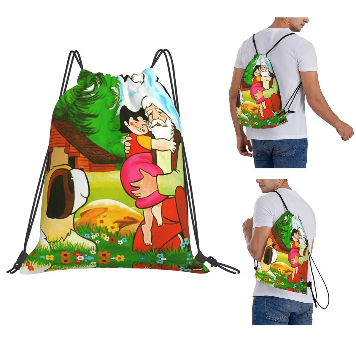 Heidi Peter And Grandpa Alps Cartoon Backpacks Fashion Drawstring Bags Sports Bag Book Bags for Travel School
Heidi Peter And Grandpa Alps Cartoon Backpacks Fashion Drawstring Bags Sports Bag Book Bags for Travel School
