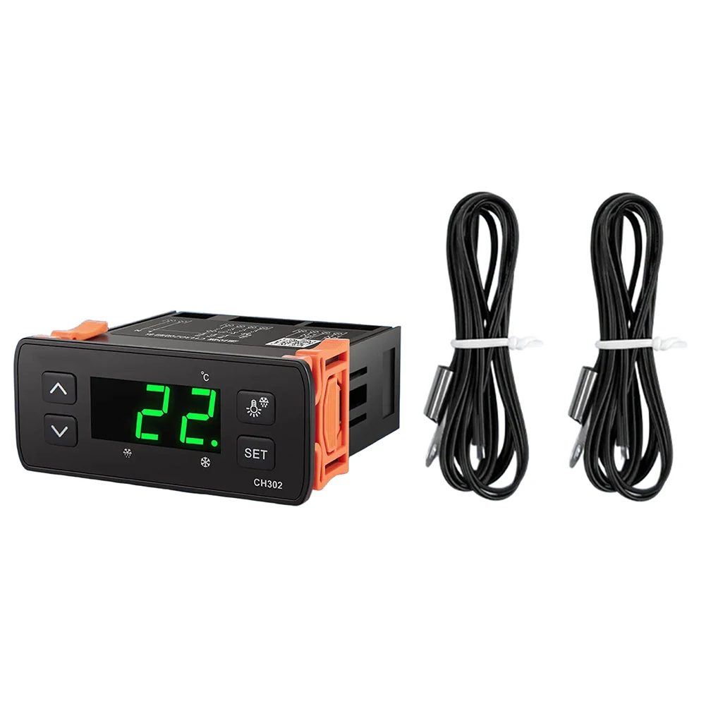 KWS-CH302 Smart TemperatureController Dual Sensor Refrigeration Defrosting Alarm High-selling Tool Accessories
KWS-CH302 Smart TemperatureController Dual Sensor Refrigeration Defrosting Alarm High-selling Tool Accessories