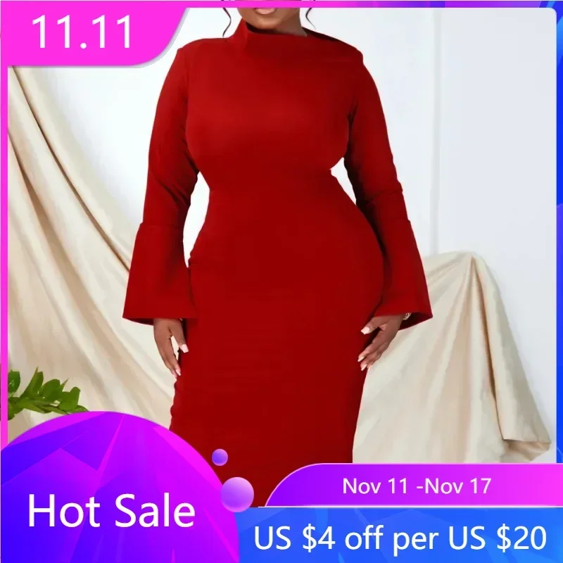 Autumn Elegant Office Pencil Dress Women's Oblique Neck Long Sleeved Solid Slim Fashion Business Commuter Dress Women
Autumn Elegant Office Pencil Dress Women's Oblique Neck Long Sleeved Solid Slim Fashion Business Commuter Dress Women