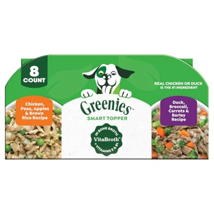 Smart Topper High Protein Wet Mix-in for Dogs, Chicken, Peas, Apples, and Brown Rice Recipe and, Broccoli, Carrots and Barley R
Smart Topper High Protein Wet Mix-in for Dogs, Chicken, Peas, Apples, and Brown Rice Recipe and, Broccoli, Carrots and Barley R
