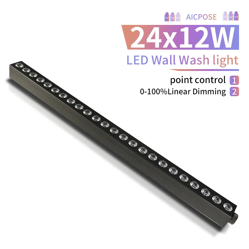 24x12w RGBWAUV pixel LED Wall Washer Ultra Wide Angle Strip Light DMX Control Professional Stage Show DJ Disco Equipment
24x12w RGBWAUV pixel LED Wall Washer Ultra Wide Angle Strip Light DMX Control Professional Stage Show DJ Disco Equipment