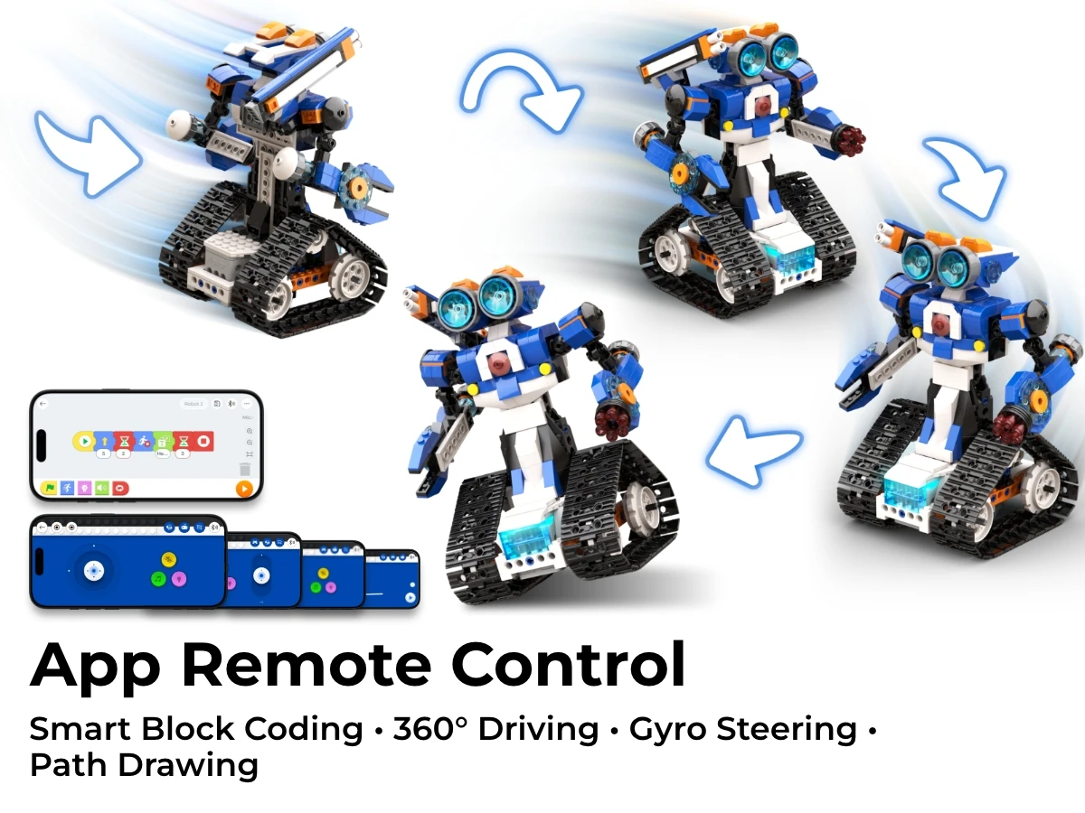 Apitor Robot Building Kit with 600 Pieces, 12-in-1 STEM Technic Coding Robotic Toys, DIY Electronic Monster Truck Building Kit Apitor Robot Building Kit with 600 Pieces, 12-in-1 STEM Technic Coding Robotic Toys, DIY Electronic Monster Truck Building Kit