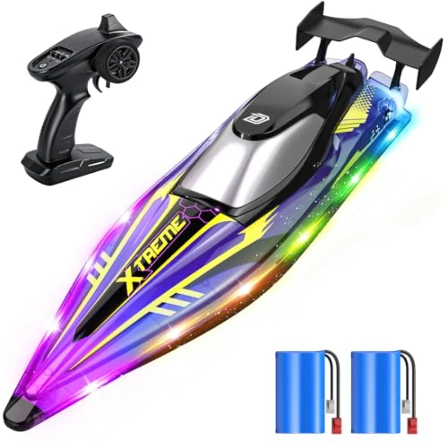 17 Large High-Speed RC Jet Boat Self-Righting Remote Control Boat with 9 LED Lights 32+ KPH 30-Min Runtime Waterproof for Pools
17 Large High-Speed RC Jet Boat Self-Righting Remote Control Boat with 9 LED Lights 32+ KPH 30-Min Runtime Waterproof for Pools