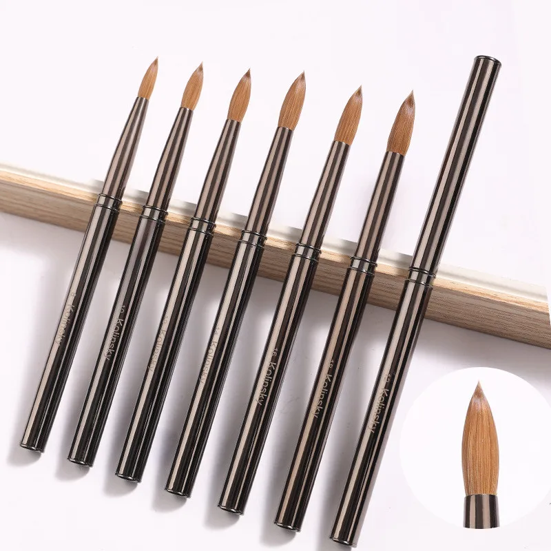 8#-18# Stainless Steel Handle Kolinsky Sable Nail Art Brush Acrylic UV Gel Extension Pen Nail Polish Painting Drawing Brush
8#-18# Stainless Steel Handle Kolinsky Sable Nail Art Brush Acrylic UV Gel Extension Pen Nail Polish Painting Drawing Brush