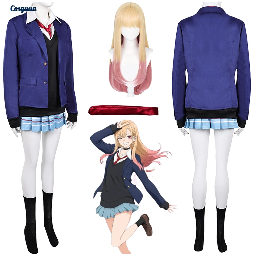 Anime Dress Up Cosplay Darling Cosplay Kitagawa Marin Top Skirt Wig Clothing Hallowmas Carnival Costume Suit Outfits For Women
Anime Dress Up Cosplay Darling Cosplay Kitagawa Marin Top Skirt Wig Clothing Hallowmas Carnival Costume Suit Outfits For Women