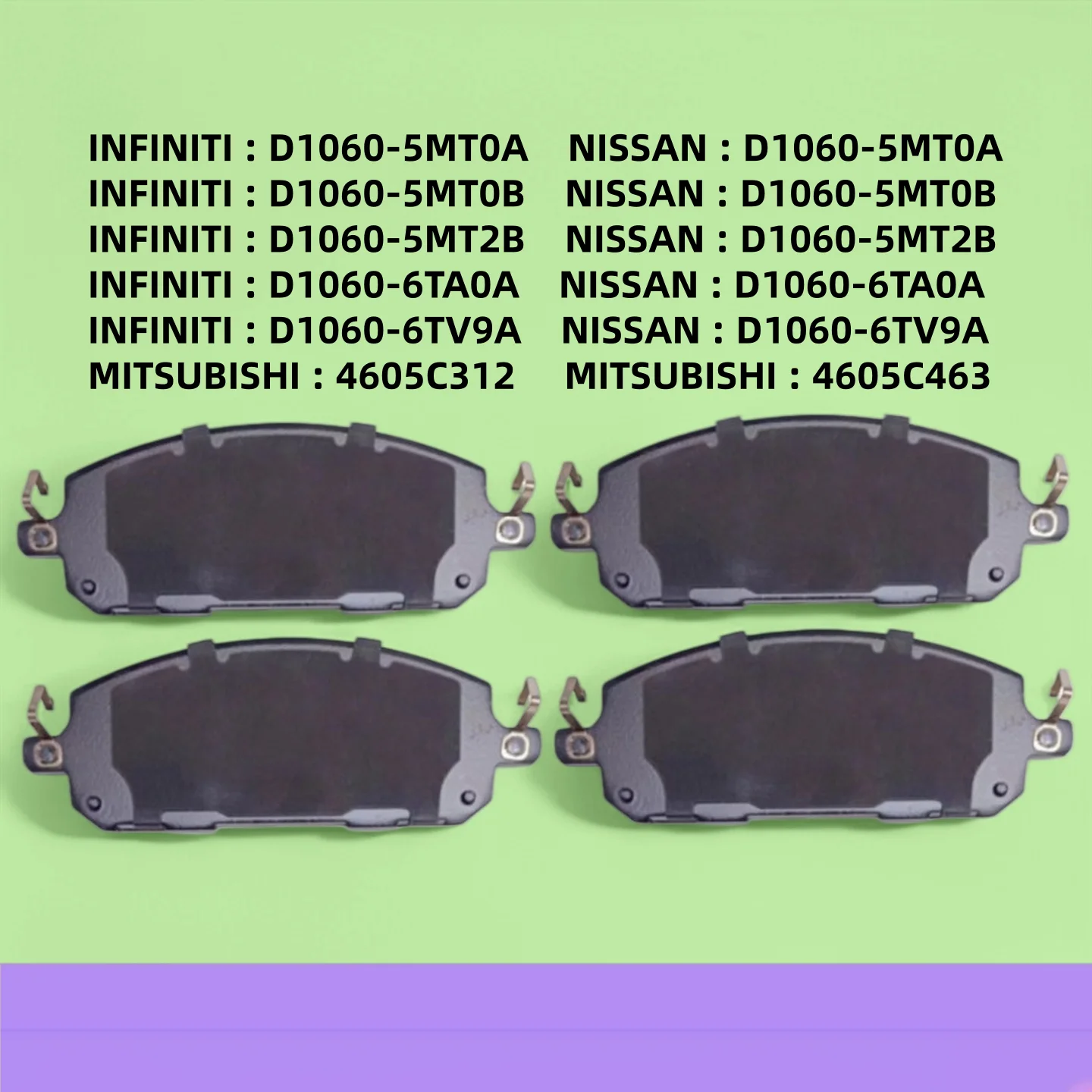 For Infiniti QX60 (L51), Nissan Ariya, X-TRAIL (T33), Pathfinder (R53), Mitsubishi Outlander (GM) front brake pads / car parts
For Infiniti QX60 (L51), Nissan Ariya, X-TRAIL (T33), Pathfinder (R53), Mitsubishi Outlander (GM) front brake pads / car parts