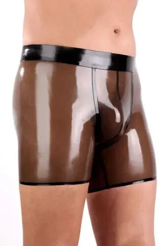 Latex Pants Rubber Club Shorts Transparent Black Slim Swimwear Boxer 0.4mm S-XXL 
Latex Pants Rubber Club Shorts Transparent Black Slim Swimwear Boxer 0.4mm S-XXL
