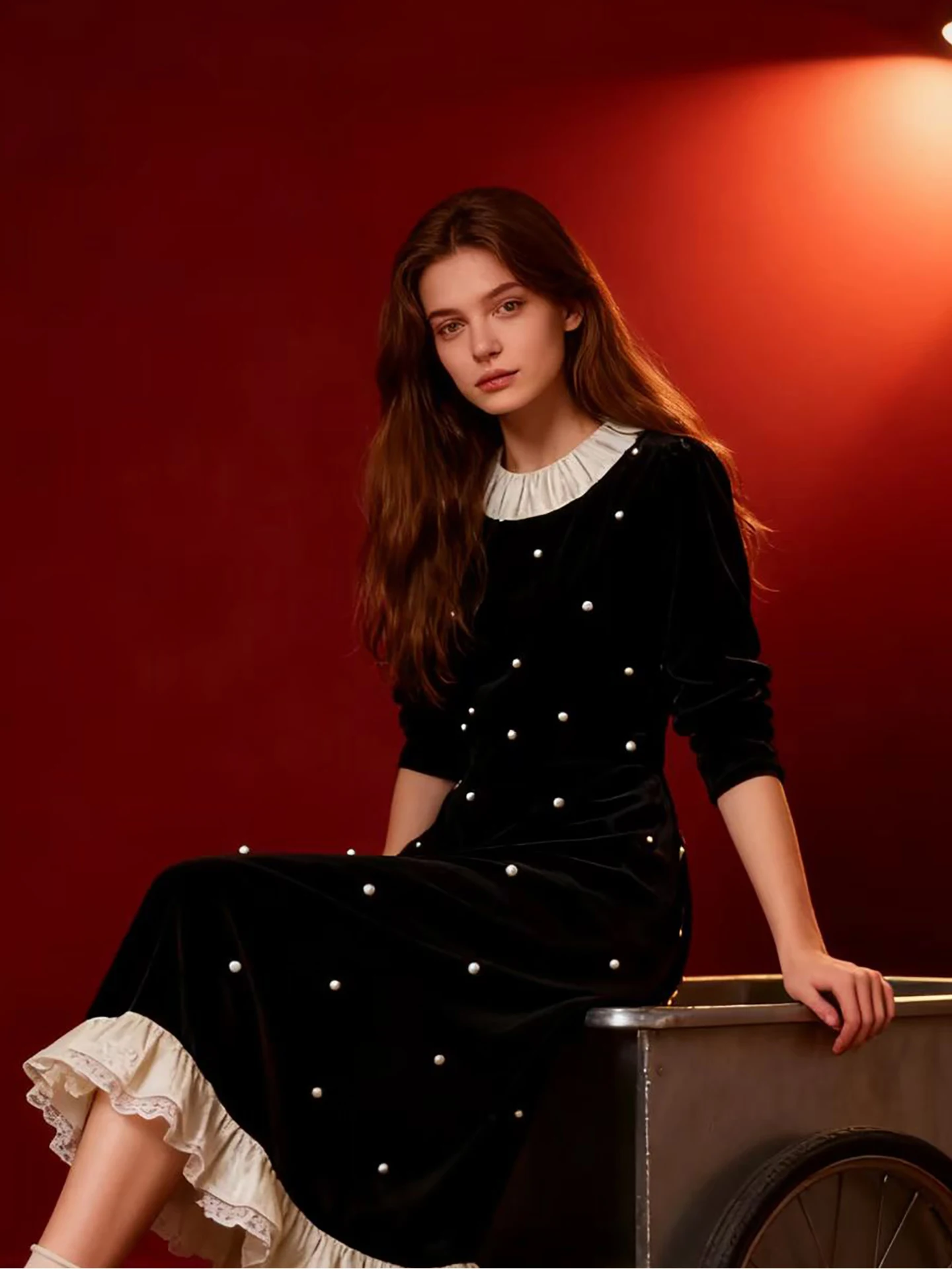 HUAAPPUW Elegant Pearl Lace Splice Long Sleeve Dress A-Line Slim Fit Black Winter New Style Casual Leisure Zipper Back Dress
HUAAPPUW Elegant Pearl Lace Splice Long Sleeve Dress A-Line Slim Fit Black Winter New Style Casual Leisure Zipper Back Dress