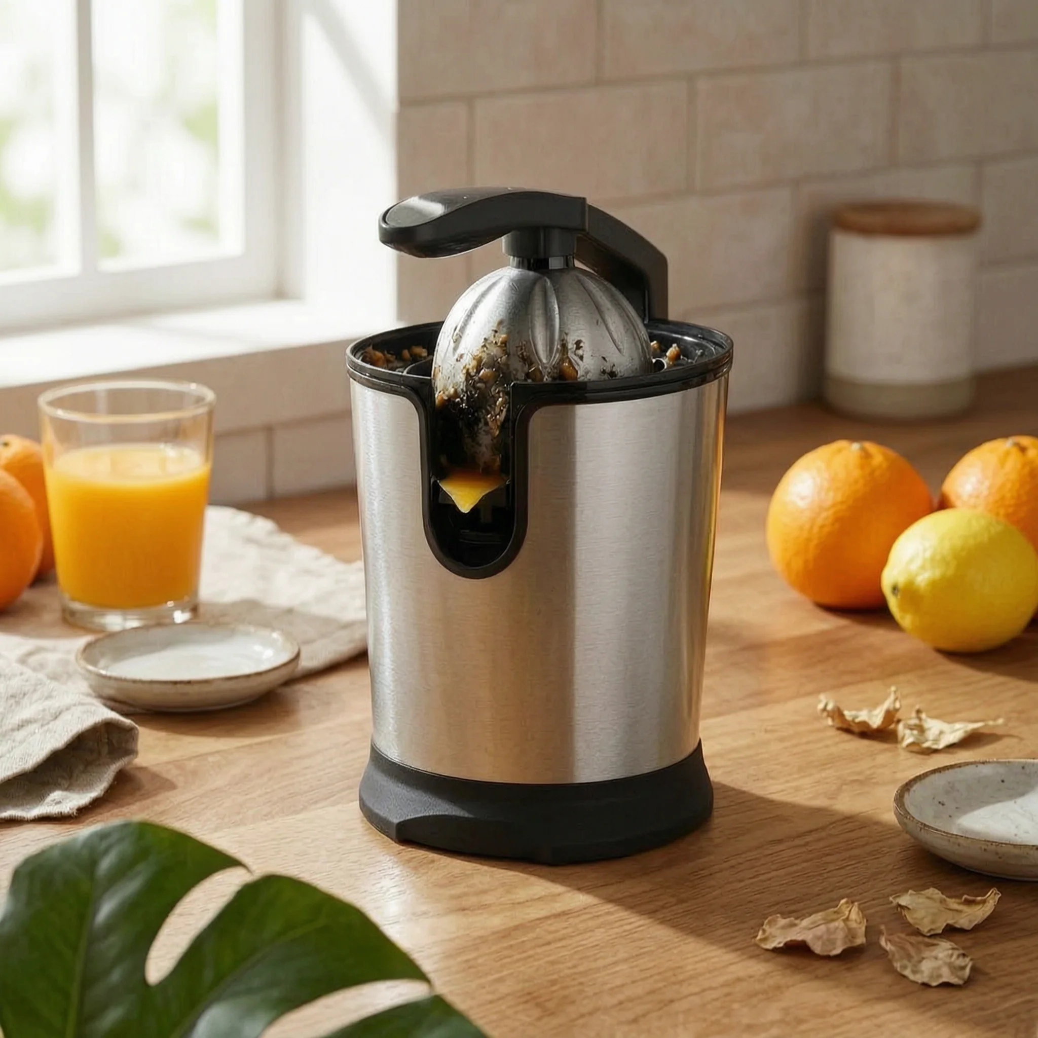 Electric Citrus Juicer Front Outlet Stainless Steel Citrus Juicer Orange Juice Machine Black Base
Electric Citrus Juicer Front Outlet Stainless Steel Citrus Juicer Orange Juice Machine Black Base