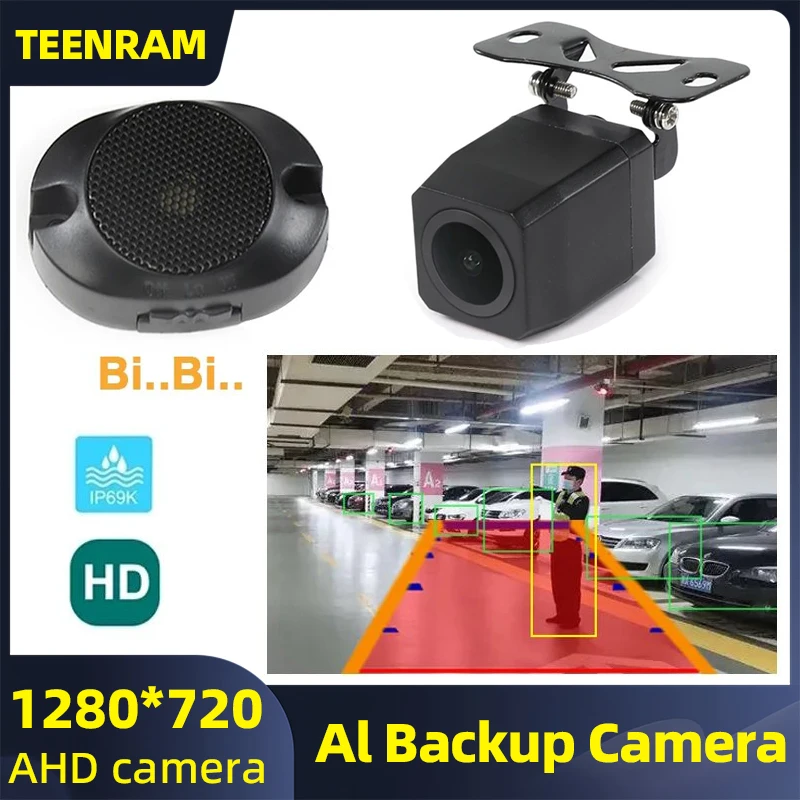 TEENRAM AI Back up Camera with Speaker Automotiva AHD Rear View Artificial Intelligence Wide Angle BIBI Alarm Reverse Camera
TEENRAM AI Back up Camera with Speaker Automotiva AHD Rear View Artificial Intelligence Wide Angle BIBI Alarm Reverse Camera