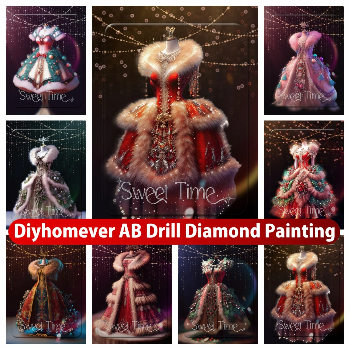 Christmas Dress AB Diamond Painting Mosaic Beautiful Skirt Cross Stitch Rhinestones Handmade Craft Embroidery Home Decor Gift
Christmas Dress AB Diamond Painting Mosaic Beautiful Skirt Cross Stitch Rhinestones Handmade Craft Embroidery Home Decor Gift