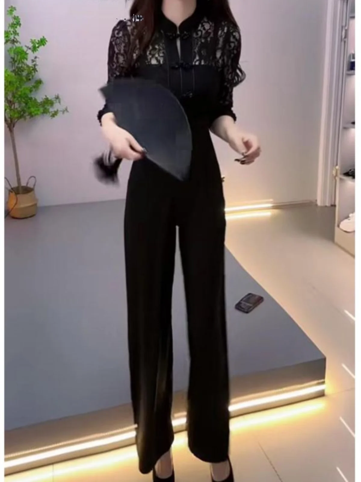 Spring 2026 Ele Slimming Lace Panel Wide Leg Jumpsuit for Women High Waist Long Pants Versatile Sle Online Exclusive
Spring 2026 Ele Slimming Lace Panel Wide Leg Jumpsuit for Women High Waist Long Pants Versatile Sle Online Exclusive