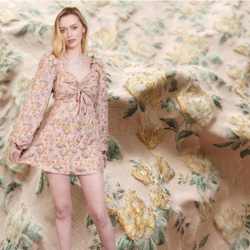 Jacquard Brocade Fabric European Brand Fashion Design for Dress Windbreaker Autumn Winter Cloth by the Meter Materia Diy Sewing
Jacquard Brocade Fabric European Brand Fashion Design for Dress Windbreaker Autumn Winter Cloth by the Meter Materia Diy Sewing