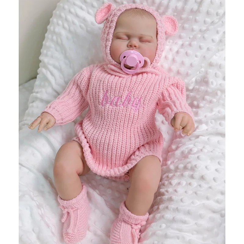 19inch 48cm Pickle Painted Hair Sleeping Baby Girl Doll with Pink Knitted Long Sleeved Jumpsuit
19inch 48cm Pickle Painted Hair Sleeping Baby Girl Doll with Pink Knitted Long Sleeved Jumpsuit