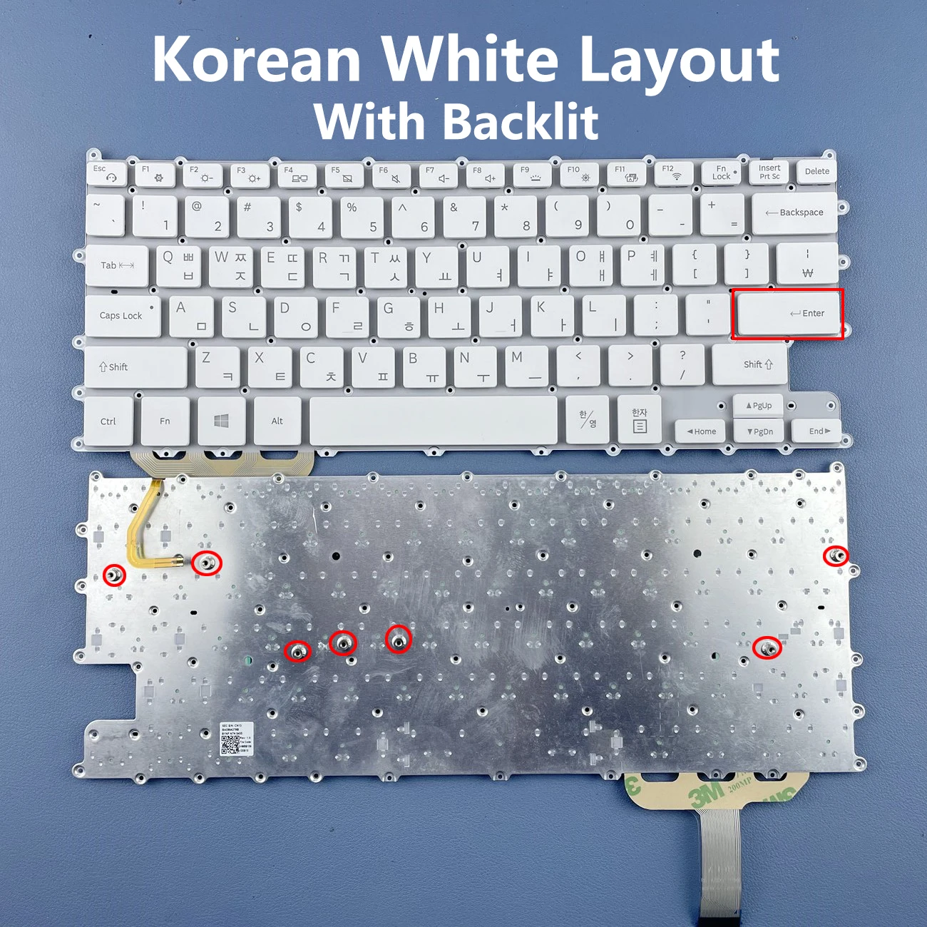 Korean White Backlit Laptop Keyboard For Samsung NP900X3T 900X3T BA5904278B Series
Korean White Backlit Laptop Keyboard For Samsung NP900X3T 900X3T BA5904278B Series