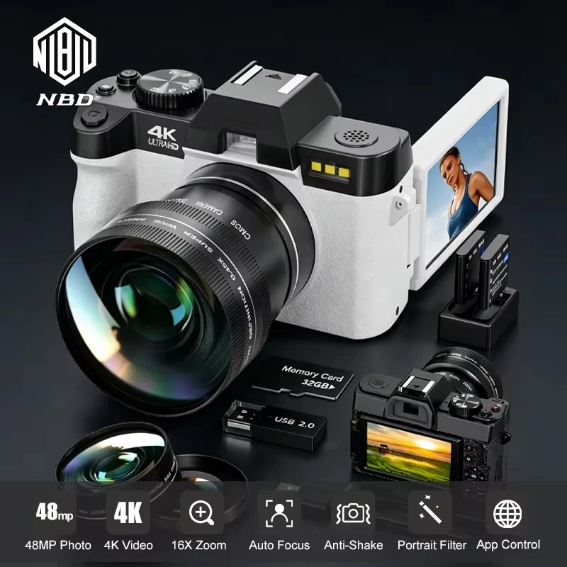 Professional 4K&48MP Digital Camera Vlogging Camera NBD S100F WiFi Autofocus Compact Camera Flip Screen 16X Zoom Portable Travel Camera for Beginners YouTube Gift
Professional 4K&48MP Digital Camera Vlogging Camera NBD S100F WiFi Autofocus Compact Camera Flip Screen 16X Zoom Portable Travel Camera for Beginners YouTube Gift
