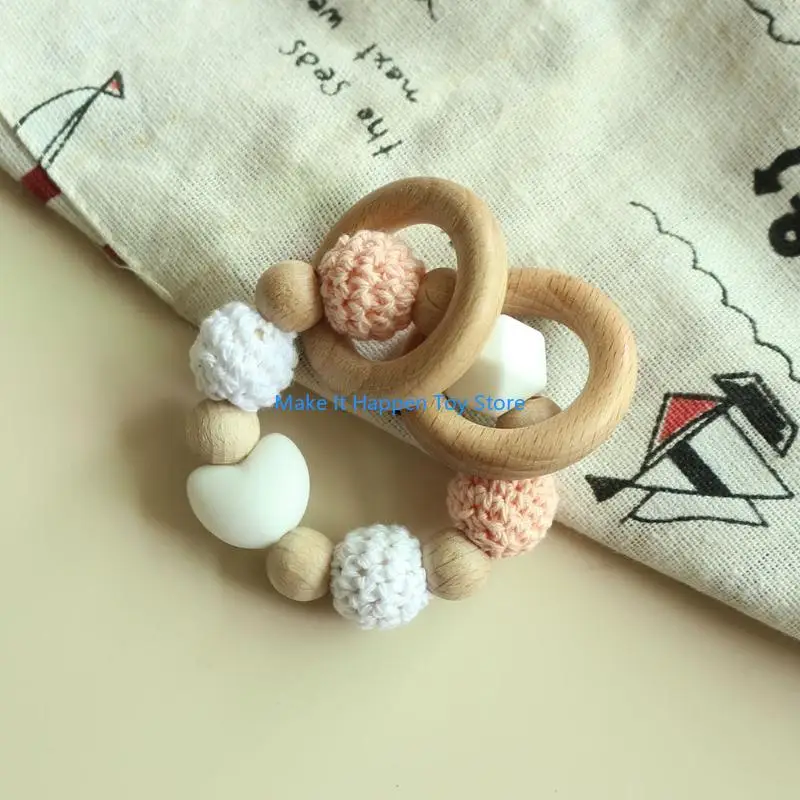 28EC 3 Pcs/Set Baby Newborn Teething Bracelets Crochet Elk Soother Infants Wooden Beads Rattle Teether Nursing
28EC 3 Pcs/Set Baby Newborn Teething Bracelets Crochet Elk Soother Infants Wooden Beads Rattle Teether Nursing