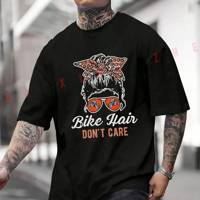 Футболка Bike-Hair-Don'-Care-Motorcycle-Rider для мужчин и женщин, хлопковая повседневная футболка с короткими рукавами и круглым вырезом
Футболка Bike-Hair-Don'-Care-Motorcycle-Rider для мужчин и женщин, хлопковая повседневная футболка с короткими рукавами и круглым вырезом