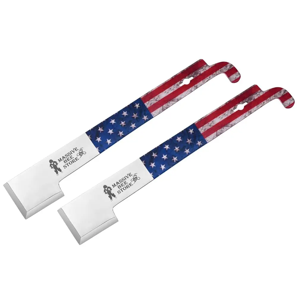 Frame Lifter and Scraper J Hook Tool Hive Tool Beekeeping Equipment (J Shaped:11 inch) (US Flag/Two Pcs)
Frame Lifter and Scraper J Hook Tool Hive Tool Beekeeping Equipment (J Shaped:11 inch) (US Flag/Two Pcs)