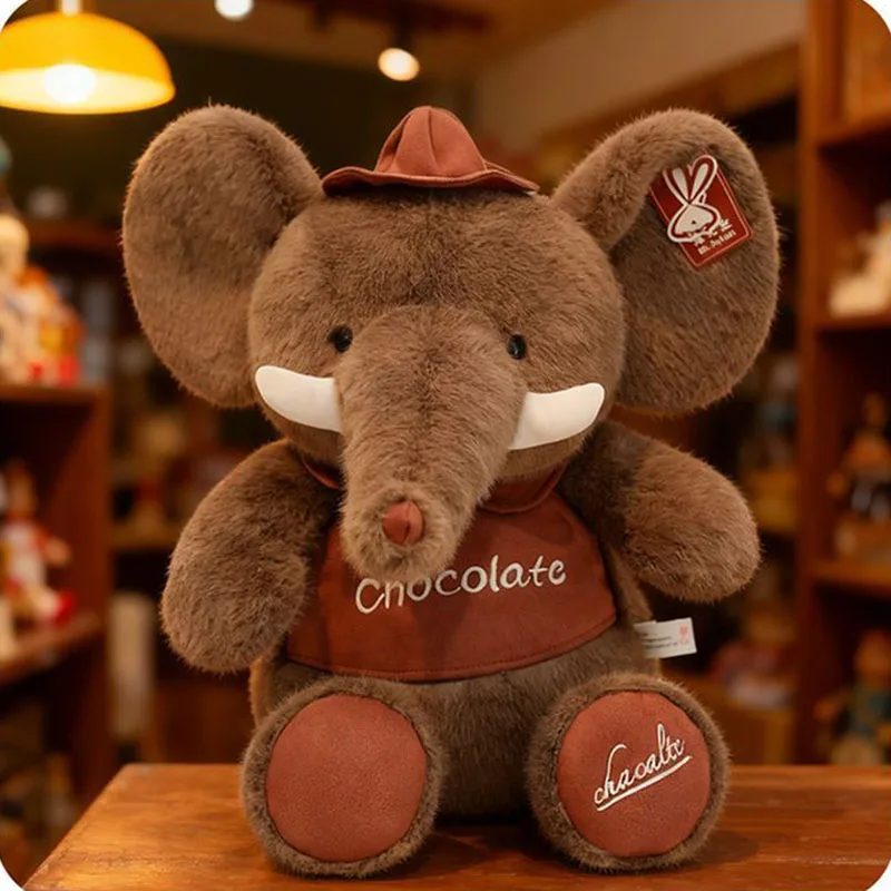 Cute Elephant Plush Toy Soft Fluffy Brown Stuffed Animal Doll with Hat and Vest Multiple Sizes Kawaii Elephant for Birthday Gift
Cute Elephant Plush Toy Soft Fluffy Brown Stuffed Animal Doll with Hat and Vest Multiple Sizes Kawaii Elephant for Birthday Gift