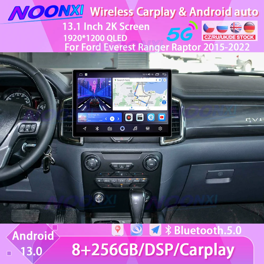 Автомобильный мультимедийный плеер 13,1 дюйма для Ford Everest Ranger Raptor 2015-2022, QLED, 2K экран, Android, стерео, GPS-навигация, DSP
Автомобильный мультимедийный плеер 13,1 дюйма для Ford Everest Ranger Raptor 2015-2022, QLED, 2K экран, Android, стерео, GPS-навигация, DSP