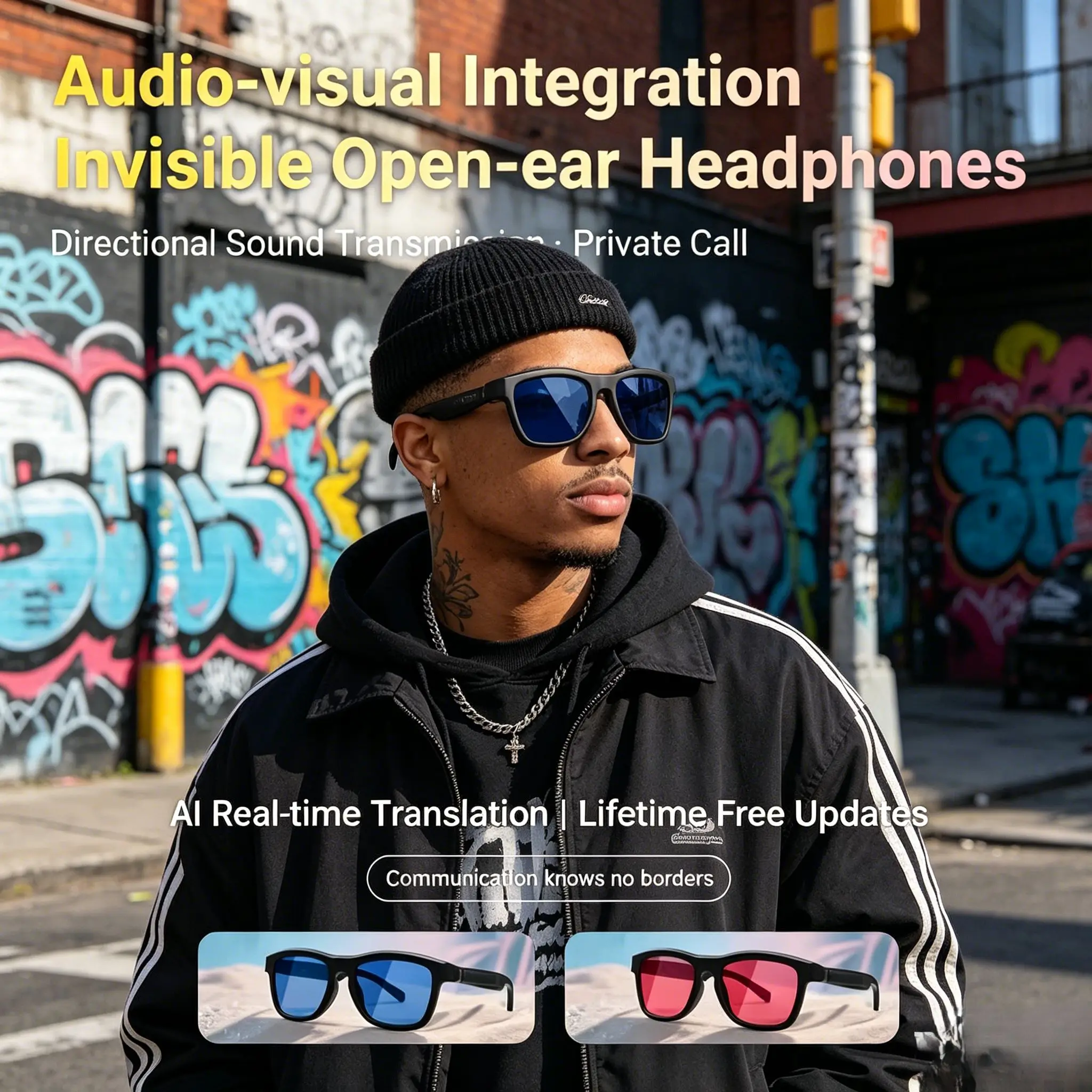 New Multifunctional Electrochromic AI Smart Glasses, Bluetooth Touch Dimming Design, Intelligent Translation & HD Calling
New Multifunctional Electrochromic AI Smart Glasses, Bluetooth Touch Dimming Design, Intelligent Translation & HD Calling