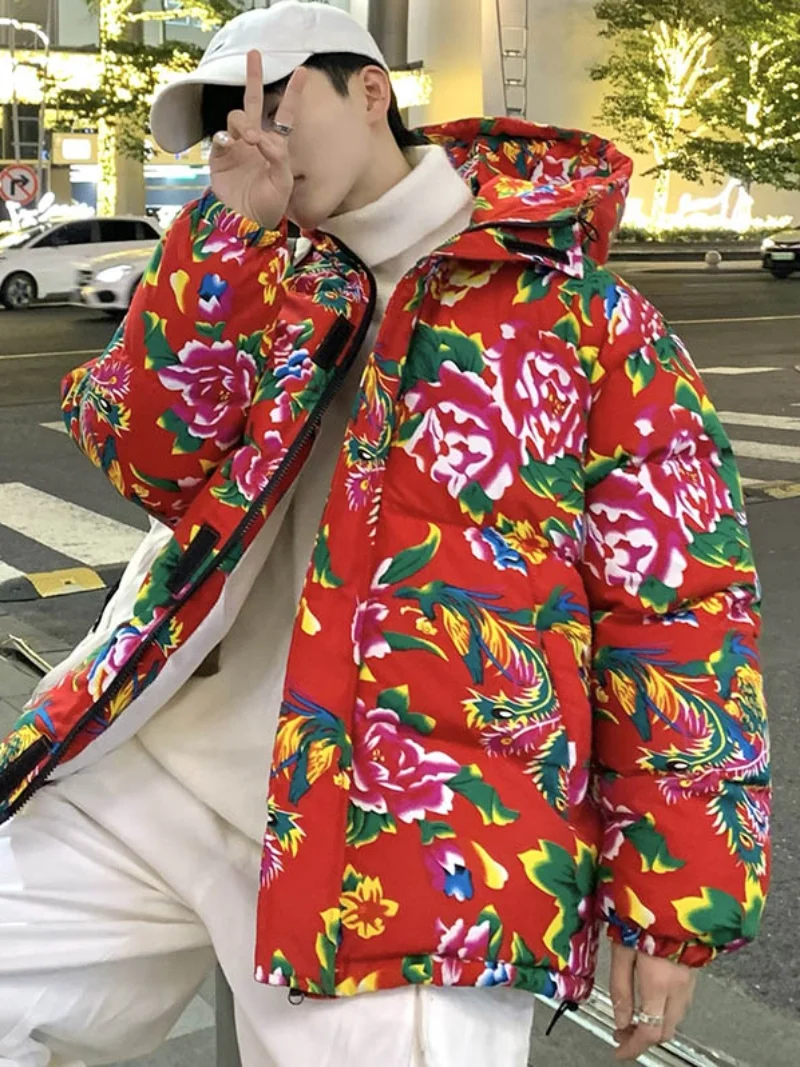 Мужская утепленная хлопковая куртка большого размера с капюшоном, свободного кроя, с крупным цветочным принтом, повседневная, теплая, зимняя верхняя одежда
Мужская утепленная хлопковая куртка большого размера с капюшоном, свободного кроя, с крупным цветочным принтом, повседневная, теплая, зимняя верхняя одежда
