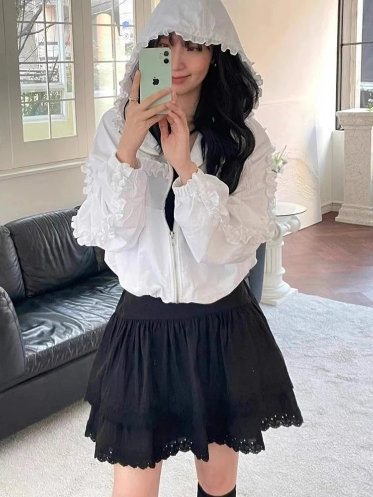 Gagarich Fashion Korean Women Chic Spring Summer Wood Ear Splicing Versatile Short Long Sleeved Hooded Sun Protection Jacket
Gagarich Fashion Korean Women Chic Spring Summer Wood Ear Splicing Versatile Short Long Sleeved Hooded Sun Protection Jacket