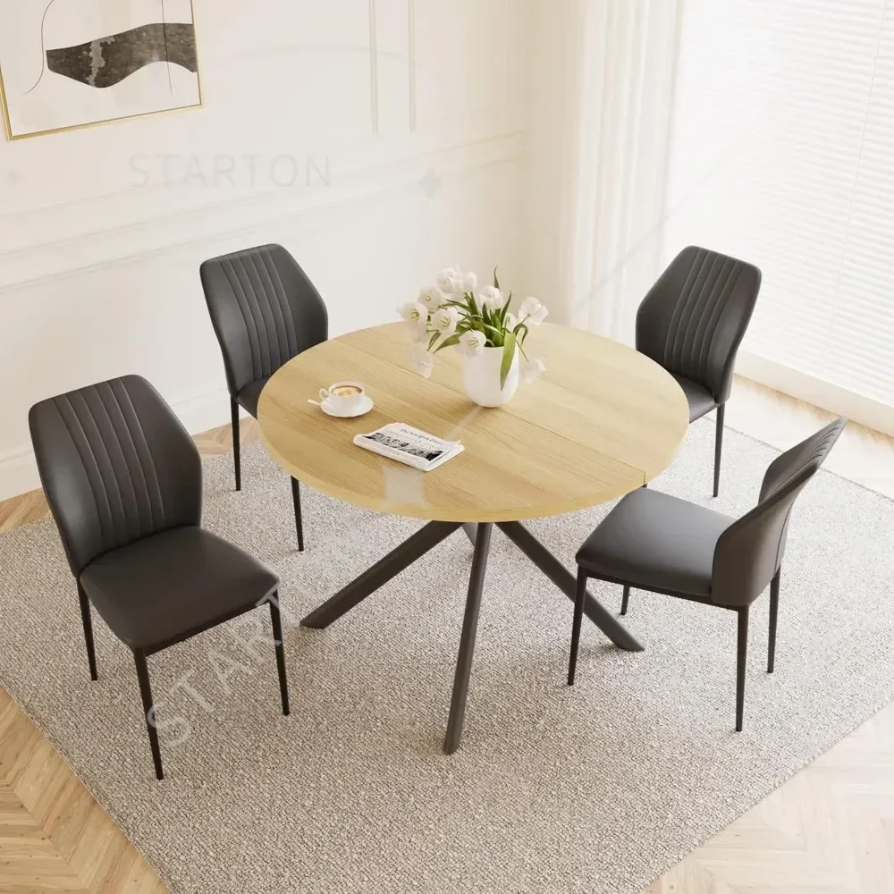Round Dining Table Set, Mid Century Modern Coffee Set for Dining Room Kitchen Apartment
Round Dining Table Set, Mid Century Modern Coffee Set for Dining Room Kitchen Apartment