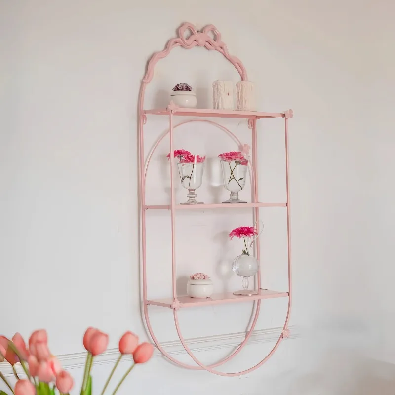 Vintage bow carved wrought iron wall shelf, desktop storage rack, bathroom balcony display rack, wall shelf, bookshelf. 
Vintage bow carved wrought iron wall shelf, desktop storage rack, bathroom balcony display rack, wall shelf, bookshelf.