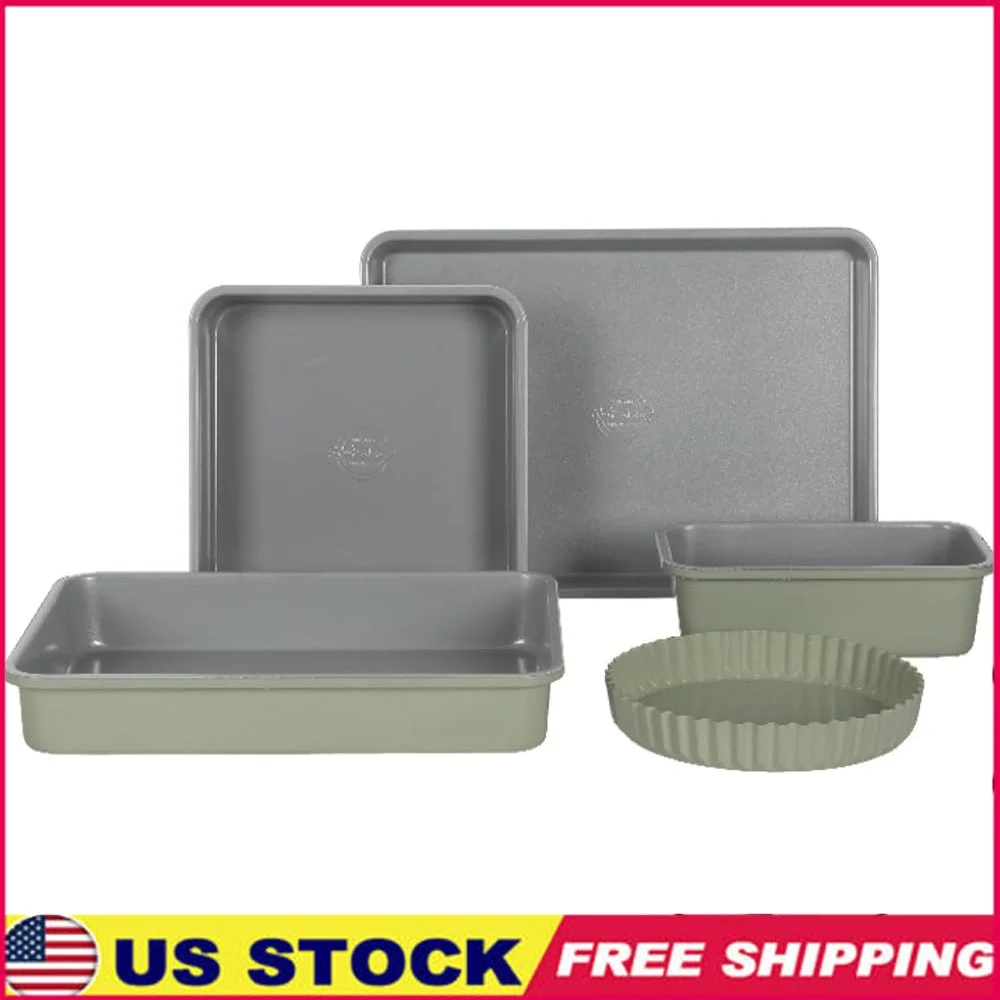 Kitchen Essential Carbon Steel Bakeware Set Nonstick Baking Pans Cake Tart Loaf Roasting Sheets Easy Cleanup Cooking
Kitchen Essential Carbon Steel Bakeware Set Nonstick Baking Pans Cake Tart Loaf Roasting Sheets Easy Cleanup Cooking