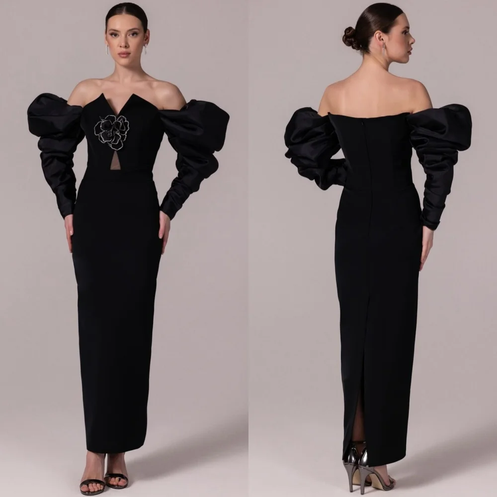 Customized Chinese Style Jersey Flower Pleat Straight Off-the-shoulder Midi Dresses Bespoke Occasion Formal
Customized Chinese Style Jersey Flower Pleat Straight Off-the-shoulder Midi Dresses Bespoke Occasion Formal