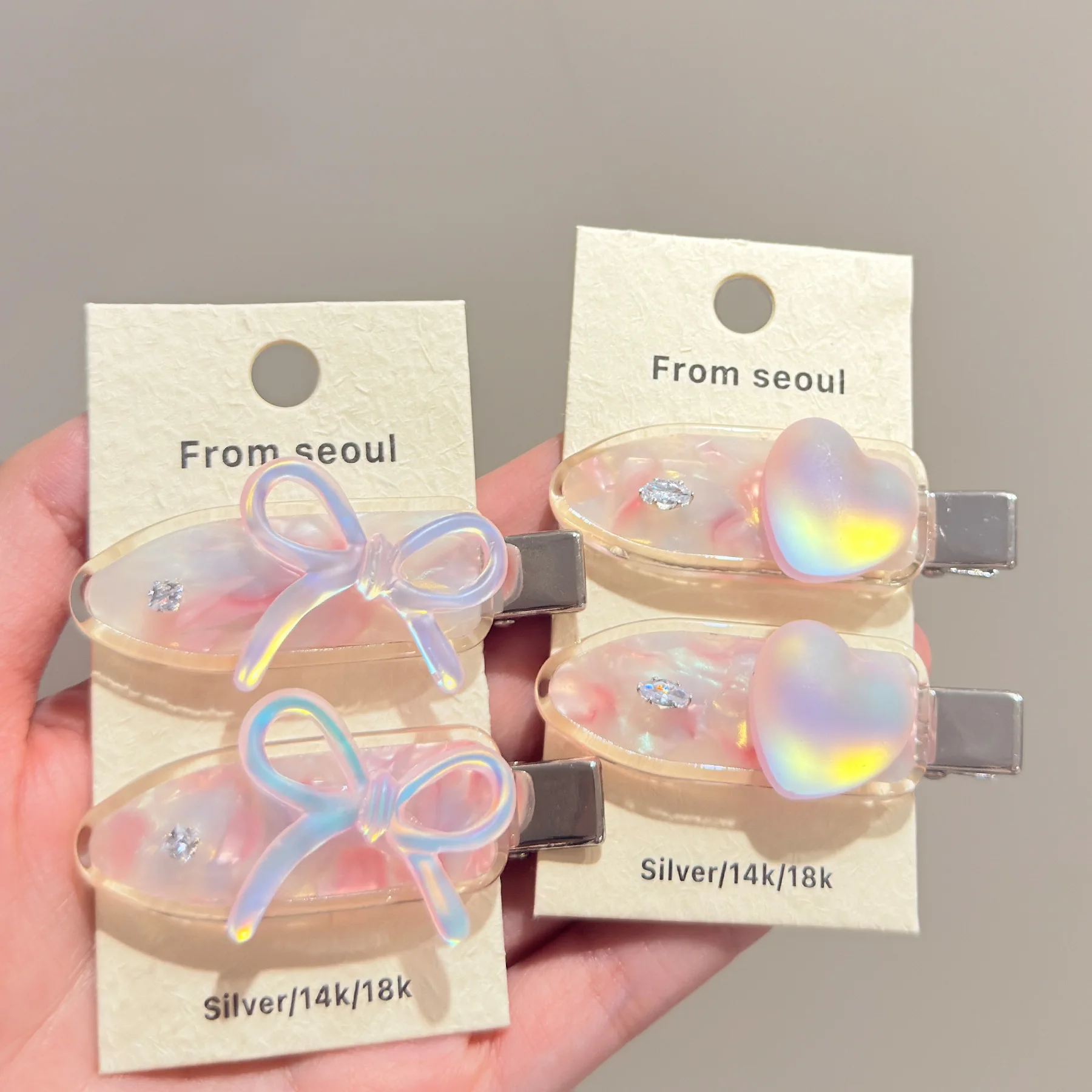 Acetate Summer Beach Bang Clip Ins Style Bowknot Hearted Shovel Shaped Duckbill Clip Hair Accessories for Women Girl
Acetate Summer Beach Bang Clip Ins Style Bowknot Hearted Shovel Shaped Duckbill Clip Hair Accessories for Women Girl