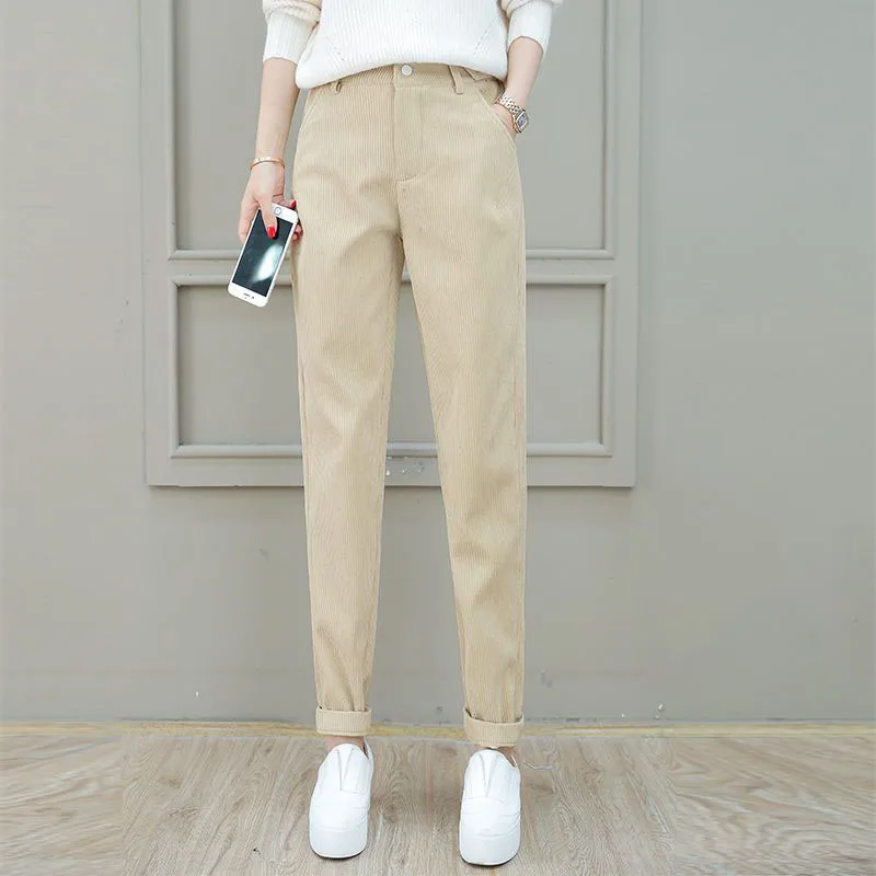 Corduroy Simple High Waist Slim Pencil Pants 2023 New Autumn Winter Fashion Women Pants Casual Loose Elegant Warm Straight Pants
Corduroy Simple High Waist Slim Pencil Pants 2023 New Autumn Winter Fashion Women Pants Casual Loose Elegant Warm Straight Pants